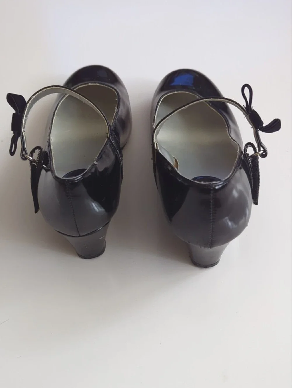 Sonoma Girls Black Patent Mary Jane Flats with Bow Strap
